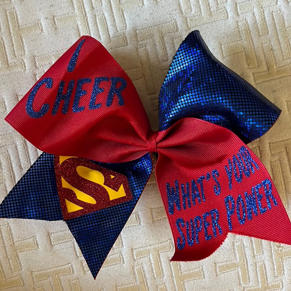 Superman Cheer Bow